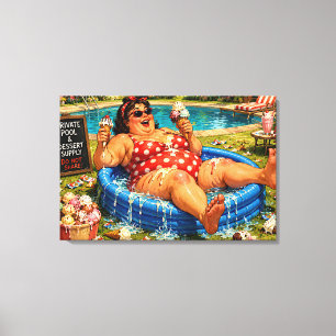 Sharing Is Highly Overrated - Self Denial Cartoon Canvas Print