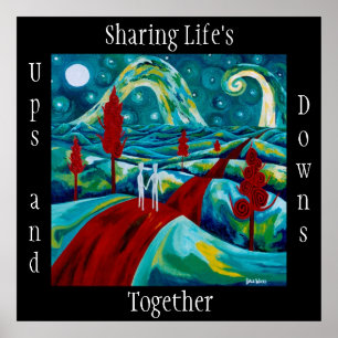 sharing life's ups and downs together poster