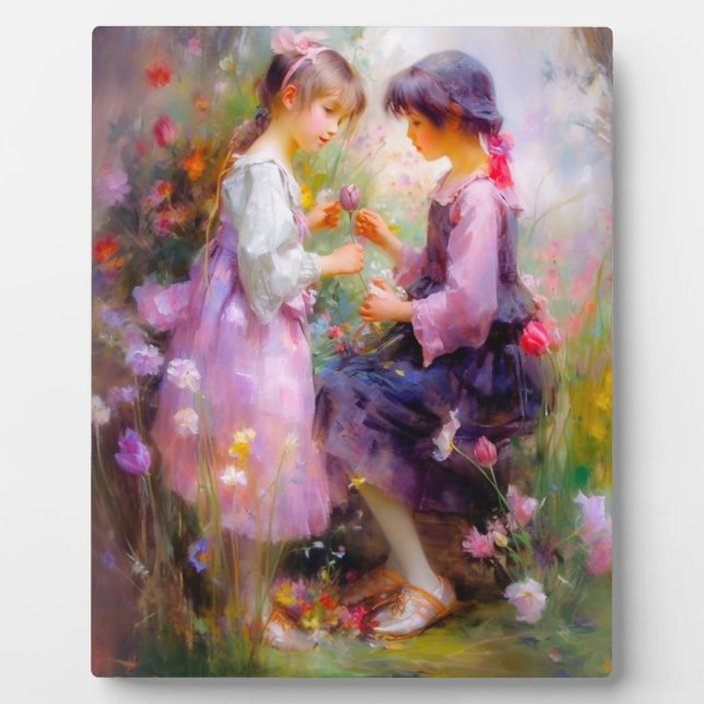 Sharing Roses and Friendship  Plaque (Front)