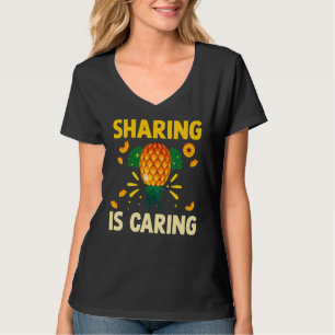 Sharing 's Caring Upside Down Pineapple Swinger T-Shirt