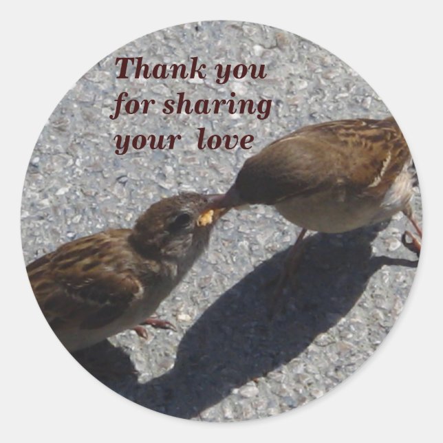 Sharing the love_Sticker_by Elenne Classic Round Sticker (Front)