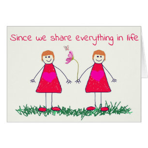 SHARING WINE WITH YOU **TWIN** ON BIRTHDAY