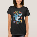 Shark 7th Birthday Girl Ocean Theme 7 Year Old Kid T-Shirt<br><div class="desc">Shark 7th Birthday Girl Ocean Theme 7 Year Old Kids Girls</div>