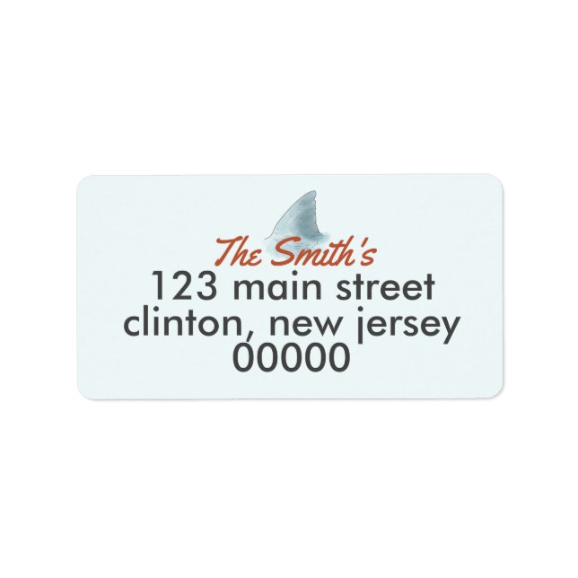 shark address label (Front)
