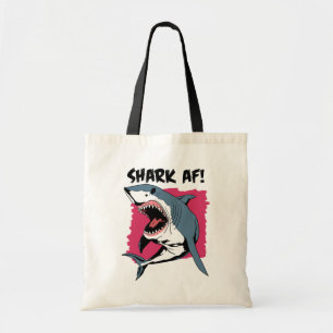 Shark AF! Shark Lovers Graphic Design Shark Tote Bag