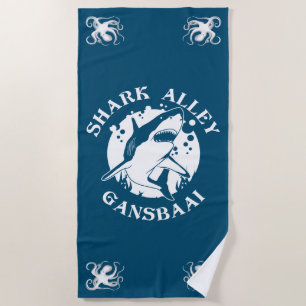 Shark Alley - Gansbaai Shark Scuba Diving Beach Towel