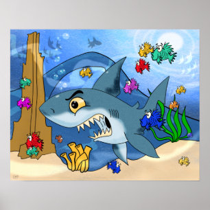 Shark Among the Fish Poster
