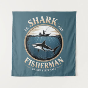 Shark and Fisherman Tapestry