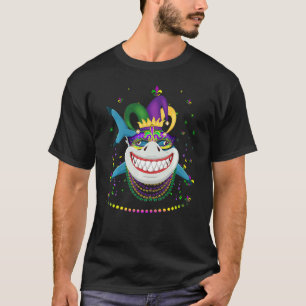 Shark Animal Cute Mardi Gras Carnival Jester T-Shirt