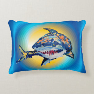 Shark "Art by Kids" Decorative Cushion