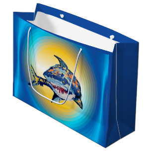 Shark "Art by Kids" Large Gift Bag