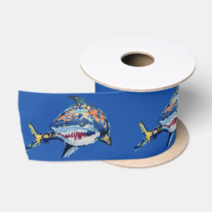 Shark "Art by Kids" Satin Ribbon