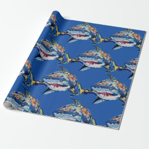 Shark "Art by Kids" Wrapping Paper