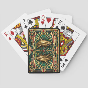 Shark, Art Deco Wildlife Playing Cards