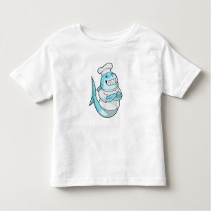 Shark as Chef with Cooking apron Toddler T-Shirt