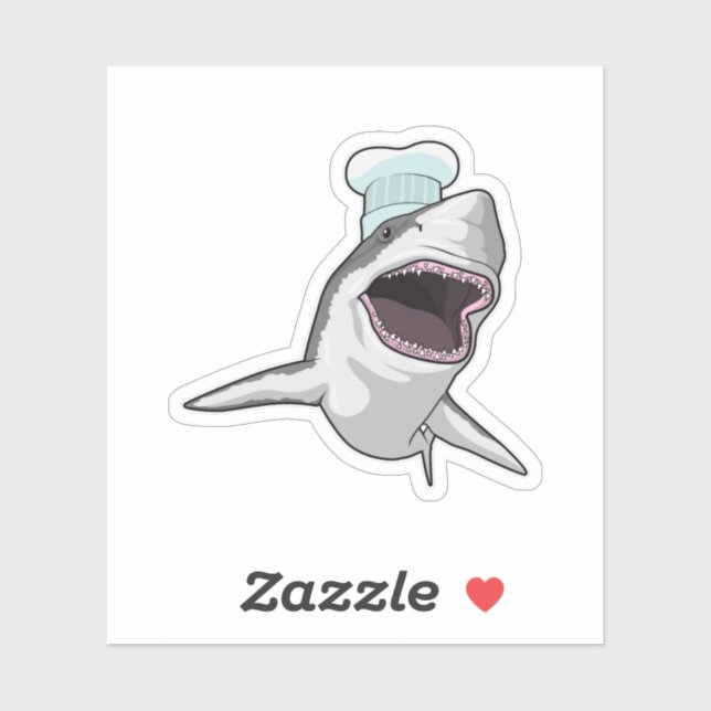 Shark as Cook with Chef hat (Sheet)