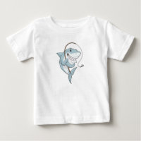 Shark as Fisher with Fishing rod