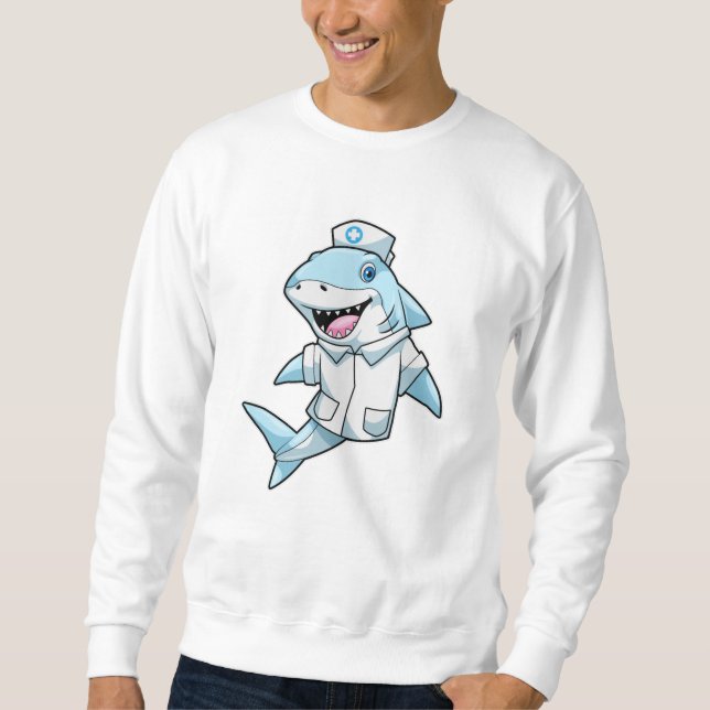 Shark as Nurse with Coat Sweatshirt (Front)