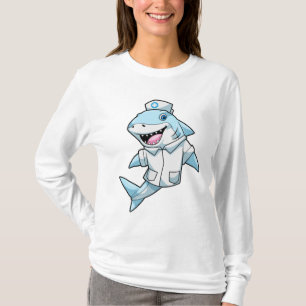 Shark as Nurse with Coat T-Shirt