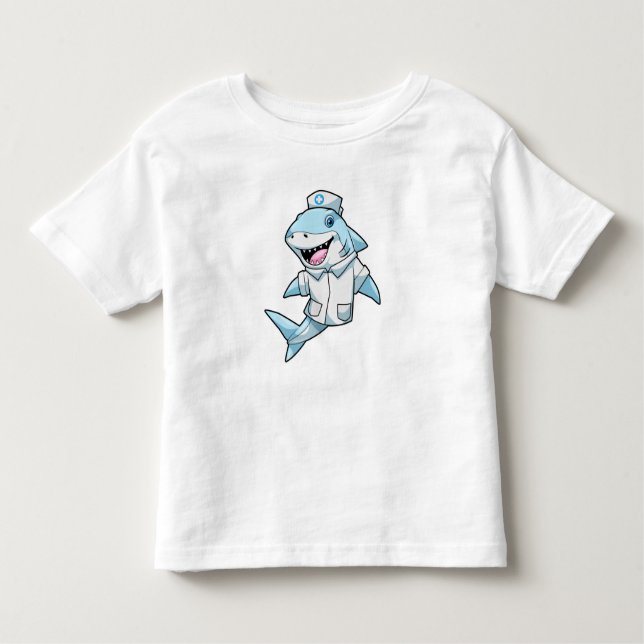 Shark as Nurse with Coat Toddler T-Shirt (Front)