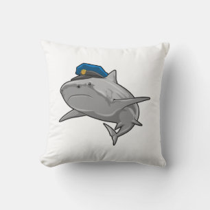 Shark as Police officer Police Cushion
