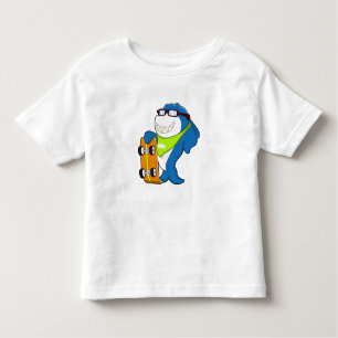 Shark as Skater with Skateboard Toddler T-Shirt