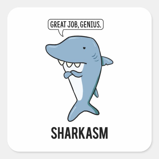 Shark-asm Sarcastic Shark Pun Sticker (Front)