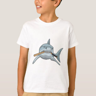 Shark at Baseball with Baseball bat T-Shirt