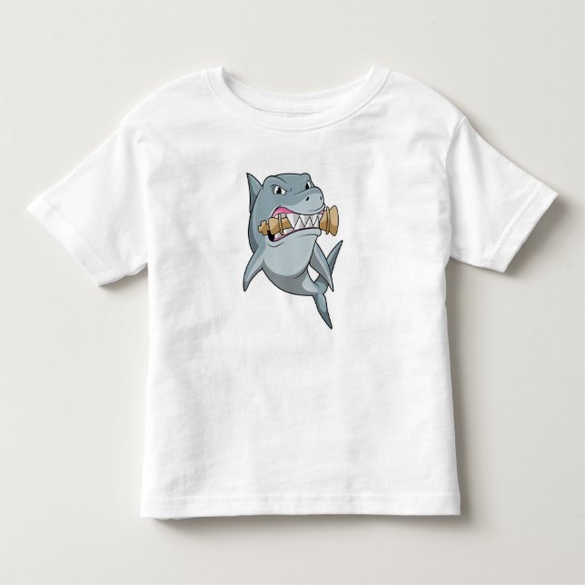 Shark at Chess with Chess piece King Toddler T-Shirt (Front)