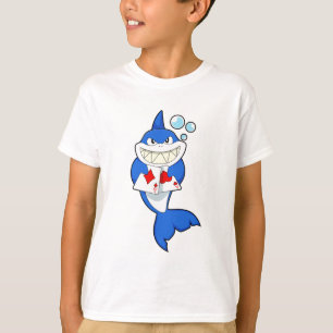 Shark at Poker with Poker cards T-Shirt