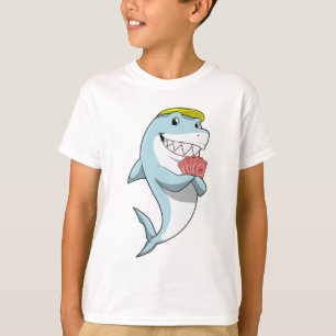 Shark at Poker with Poker cards T-Shirt