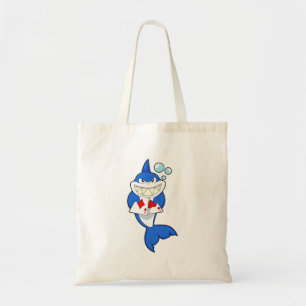 Shark at Poker with Poker cards Tote Bag