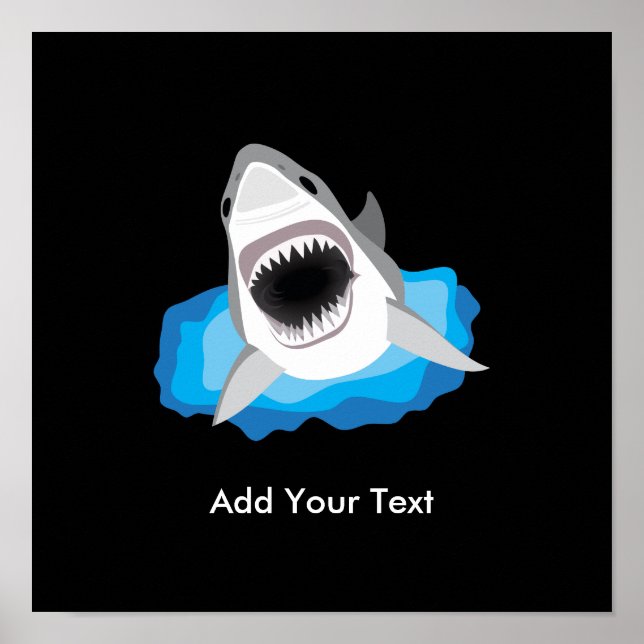 Shark Attack - Add Your Own Funny Caption Poster (Front)