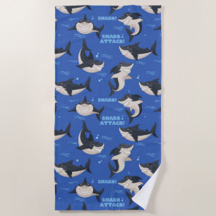 Shark Attack Beach Towel