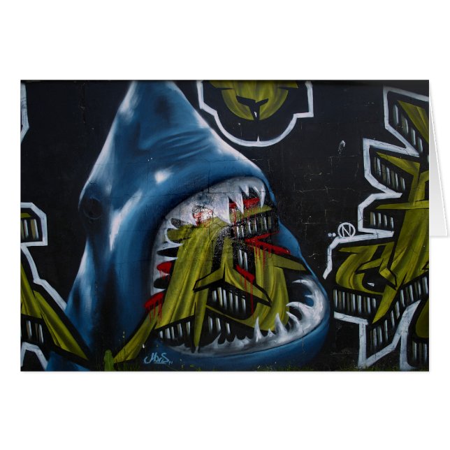 Shark attack graffiti (Front Horizontal)