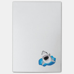 Shark Attack - Great White Shark Leaps from Waves Post-it Notes