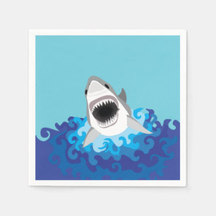 Shark Attack - Great White Shark Napkin