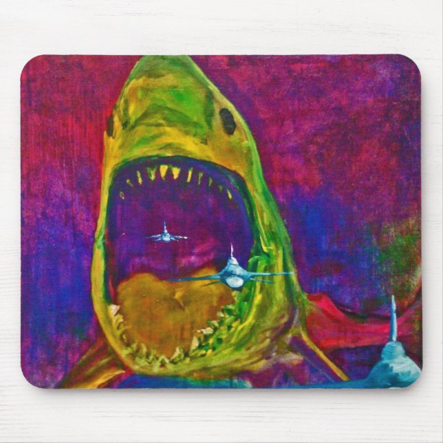 shark  attack mouse pad (Front)