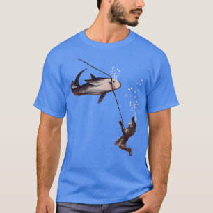 Shark Attack on Vintage Helmet Diver Air Hose T-Shirt