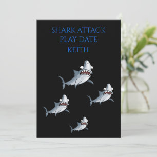 "SHARK ATTACK" PLAY DATE INVITATION