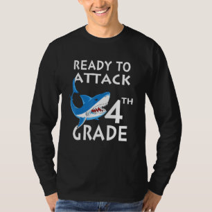 Shark attack Ready To Attack 4th T-Shirt