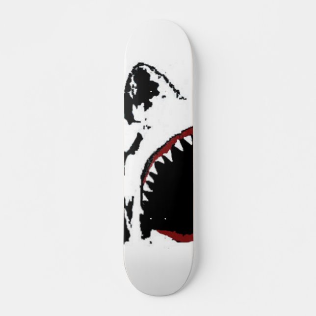 SHARK ATTACK SKATEBOARD - GREAT WHITE SHARK DESIGN (Front)