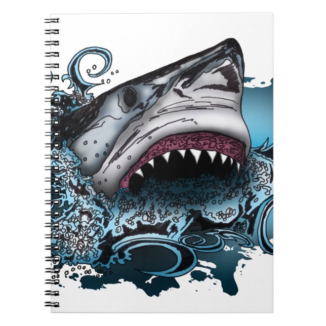 Shark Attack Spiral Notebook (Front)