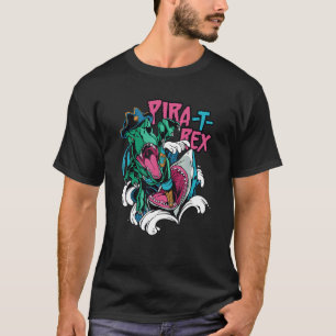 Shark Attacking A rex Pirate Pira rex Rise Time T-Shirt