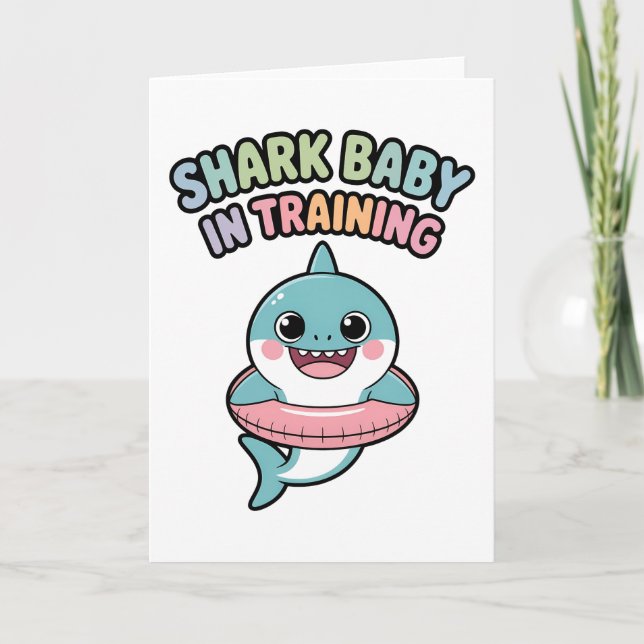 Shark Baby in Training | Kids Card (Front)