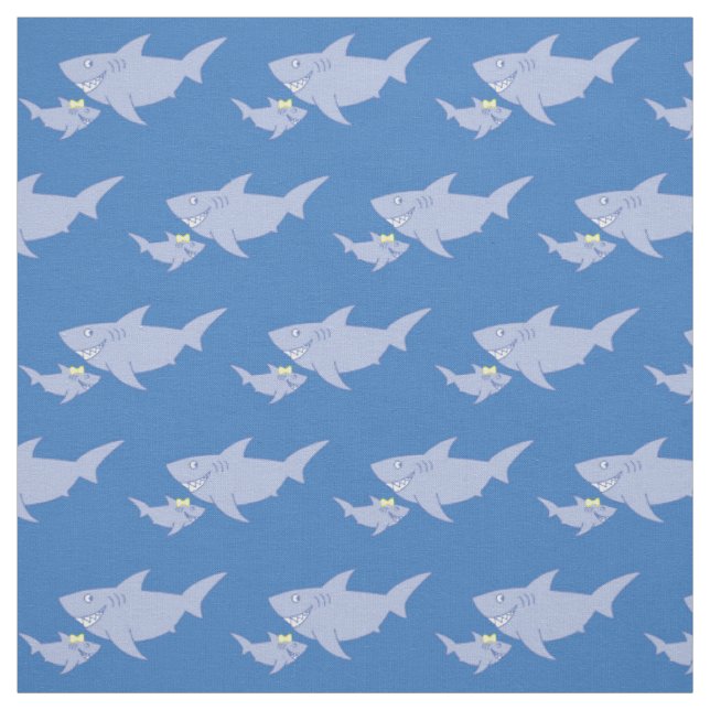 Shark Baby Nursery Decor Cute Fabric (Swatch)