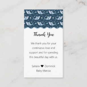 Shark Baby Shower Thank You Favour Tag Enclosure Card