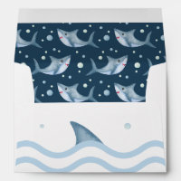 Shark Baby Shower Whimsical Shark Fin Envelopes