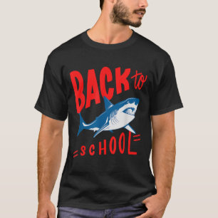 Shark Back To School Boys Teacher Student Vintage T-Shirt