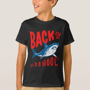 Shark Back To School Boys Teacher Student Vintage T-Shirt